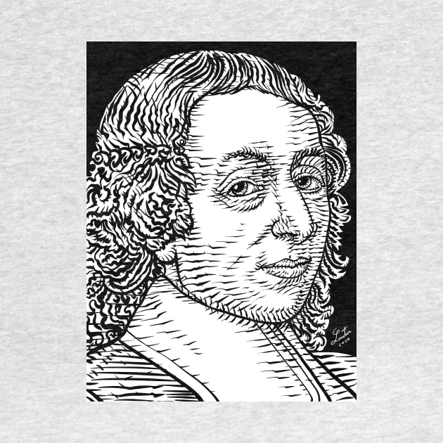 BLAISE PASCAL ink portrait by lautir